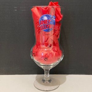 Planet Hollywood, hurricane glass, Maui, 8 1/2 inches tall